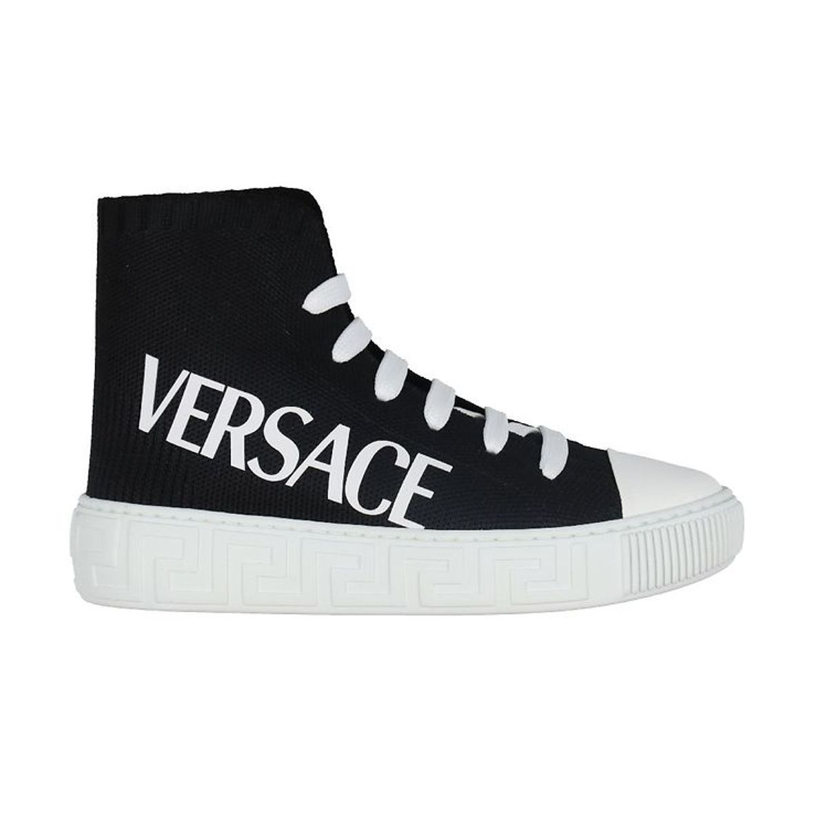 Versace Støvler - La Greca Hightop - Sort m. Logo