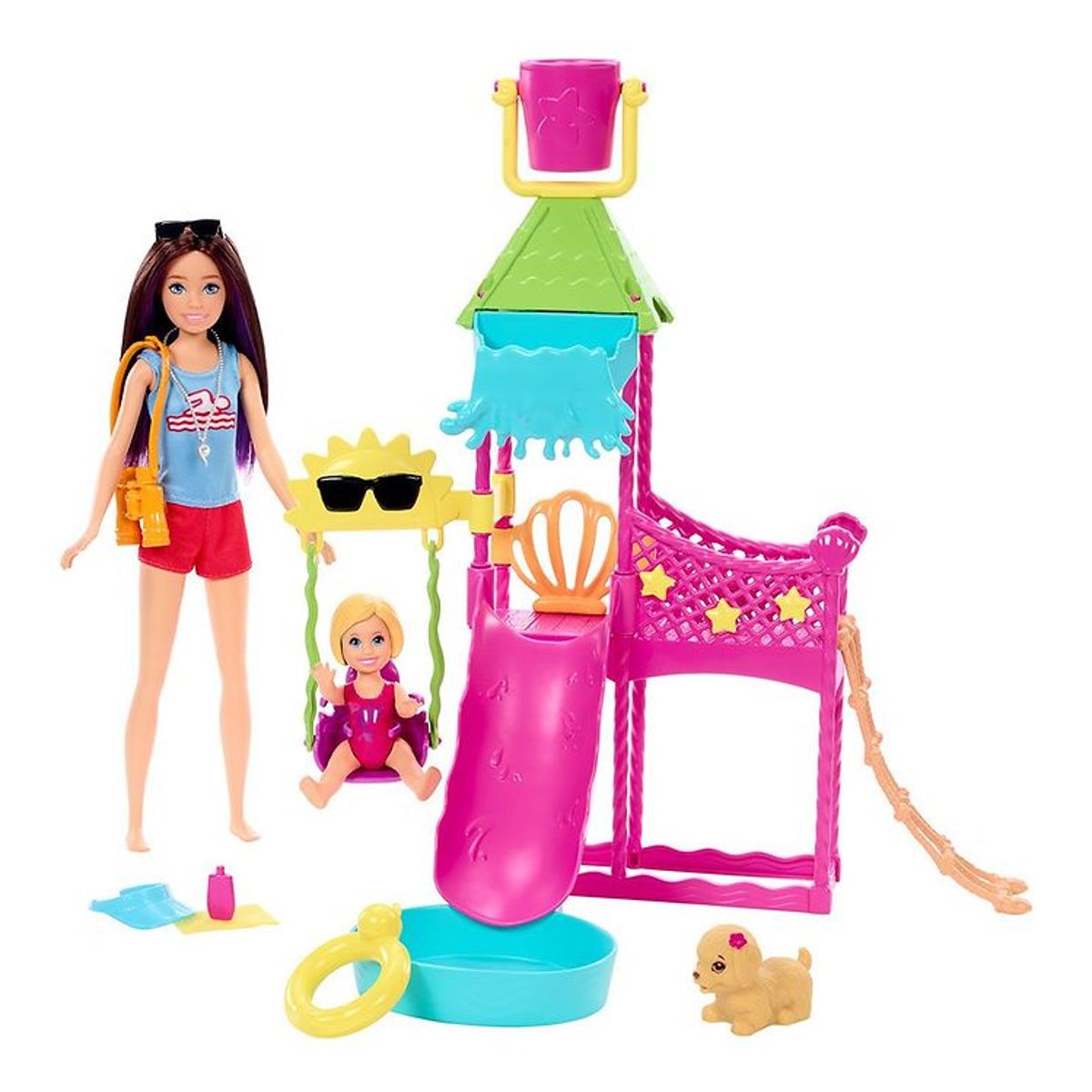 Barbie Dukkesæt - Skipper First Jobs - Water Park Playset