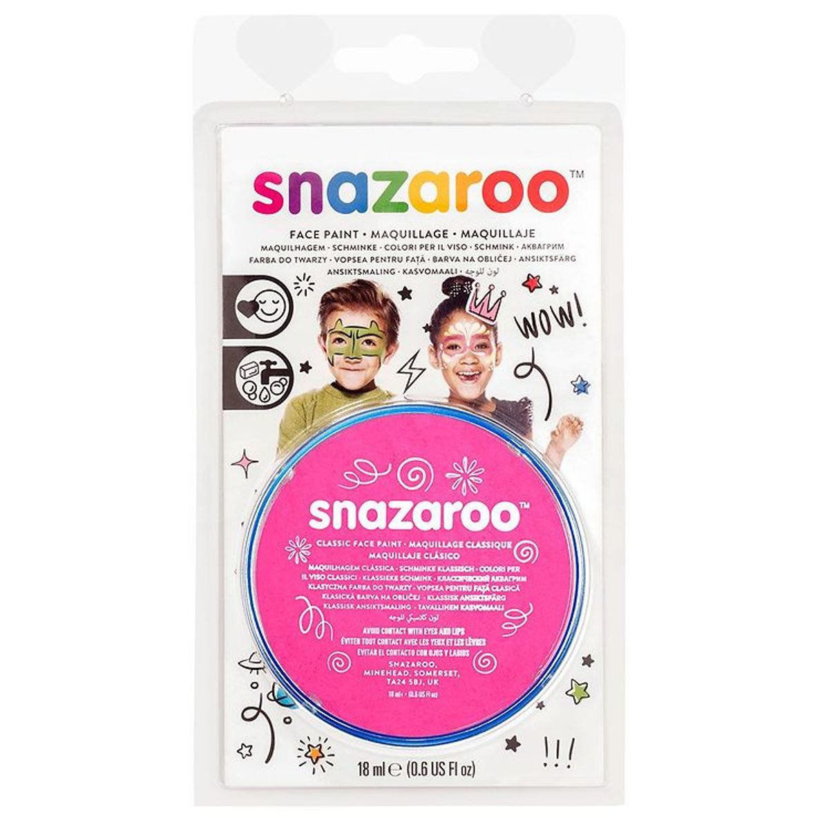 Snazaroo Ansigtsmaling - 18 ml - Bright Pink