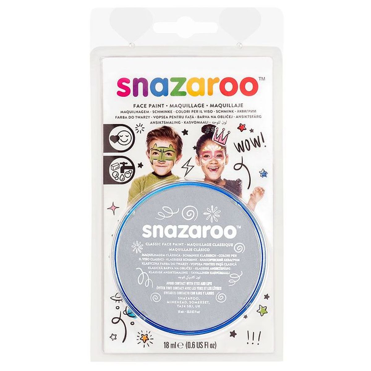 Snazaroo Ansigtsmaling - 18 ml - Light Grey