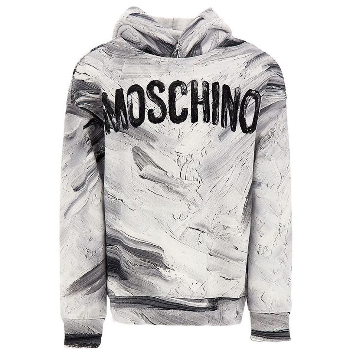 Moschino Hættetrøje - Optical White/Grå