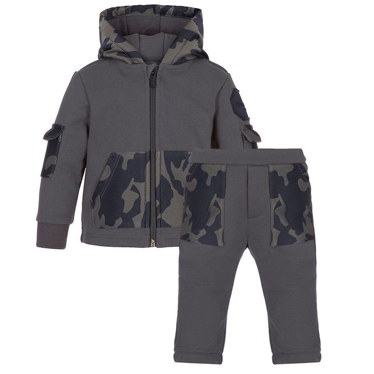 Emporio Armani Sweatsæt - Koksgrå m. Camouflage