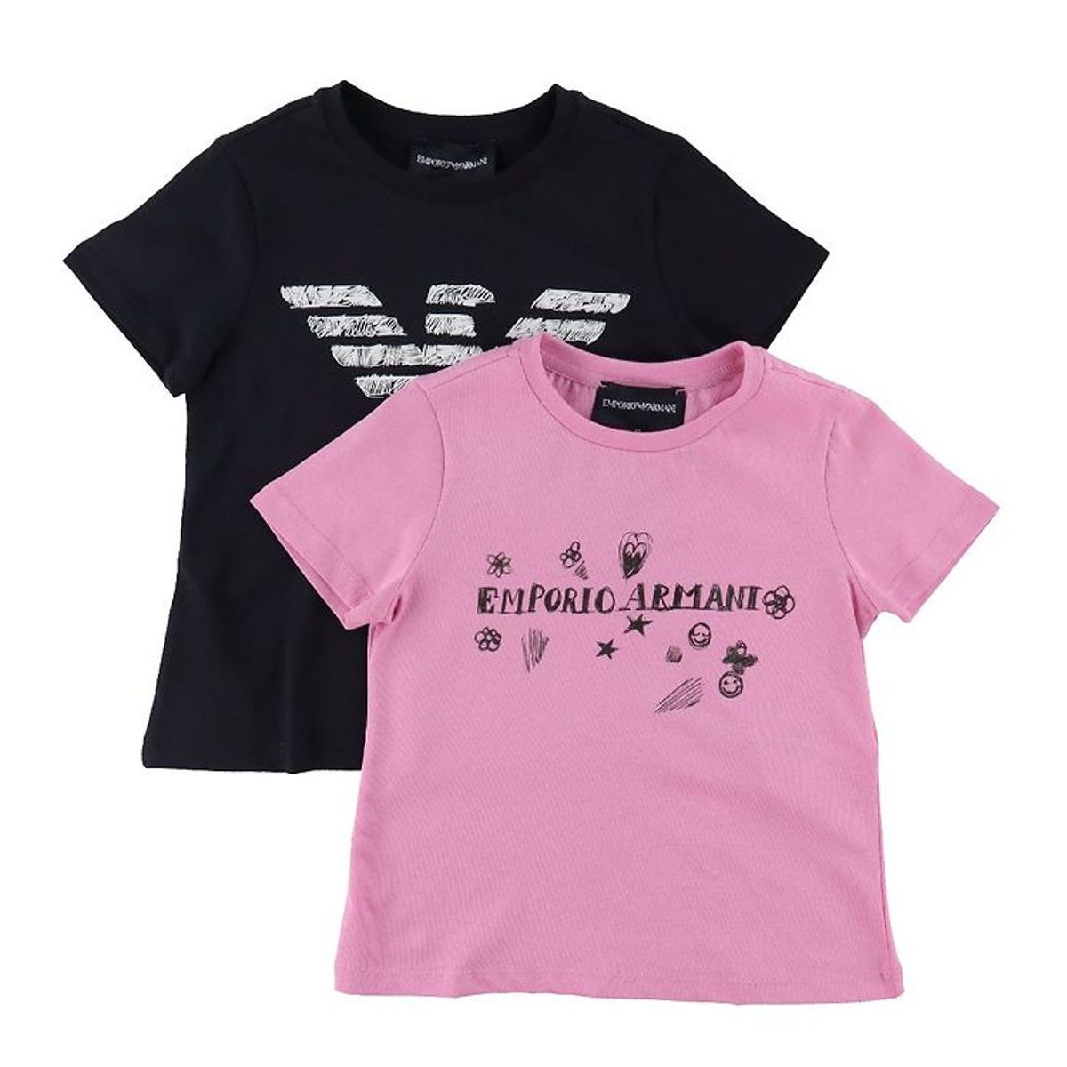 Emporio Armani T-shirts - 2-pak - Navy/Flamingo