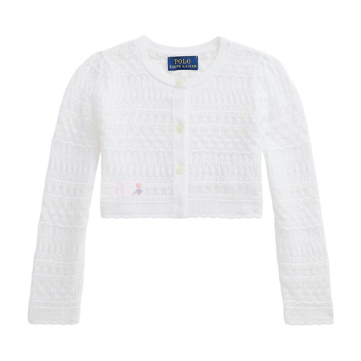 Polo Ralph Lauren Cardigan - Cropped - Strik - Classics I - Hvid