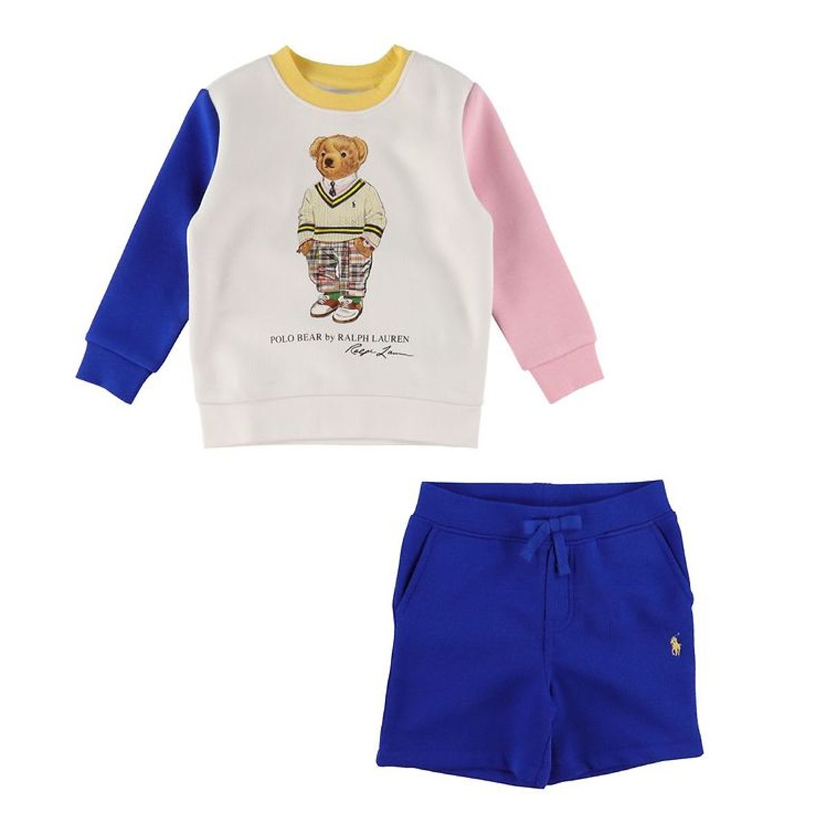 Polo Ralph Lauren Sweatshirt/Sweatshorts - Watch Hill - Hvid/Blå