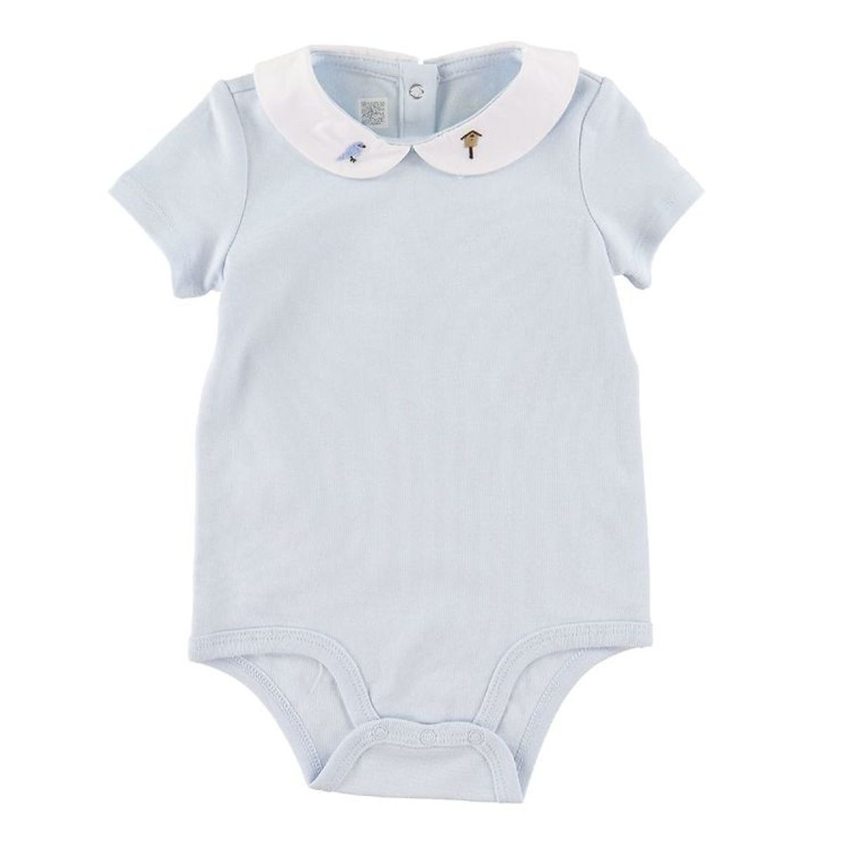 Polo Ralph Lauren Body k/æ - Baby Collection - Lyseblå m. Fugl