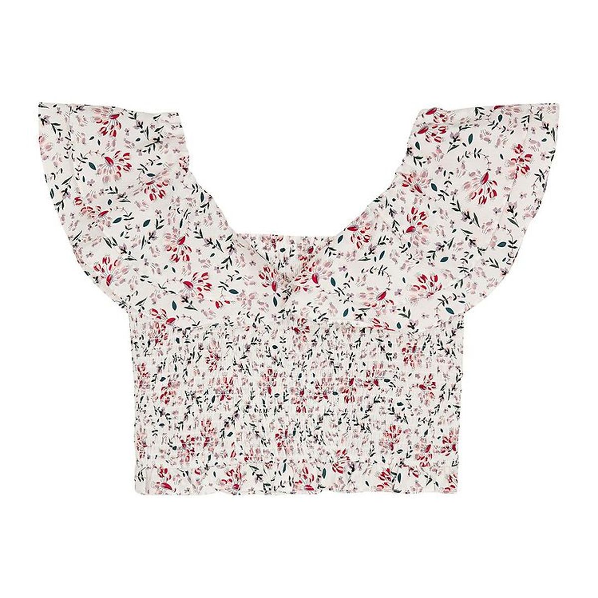 Designers Remix Top - Sandrine - White Flower Print