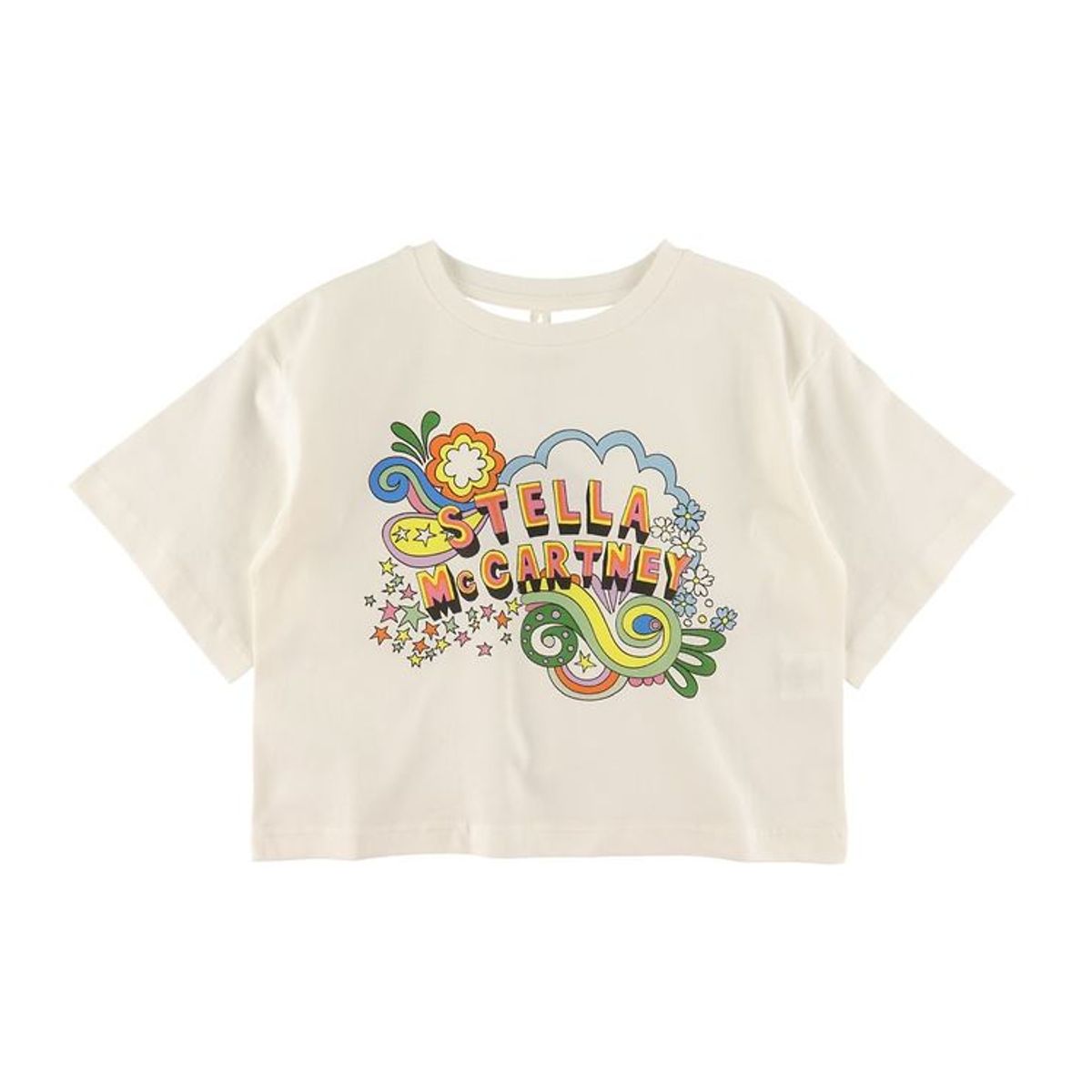 Stella McCartney Kids T-shirt - Cropped - Hvid m. Print