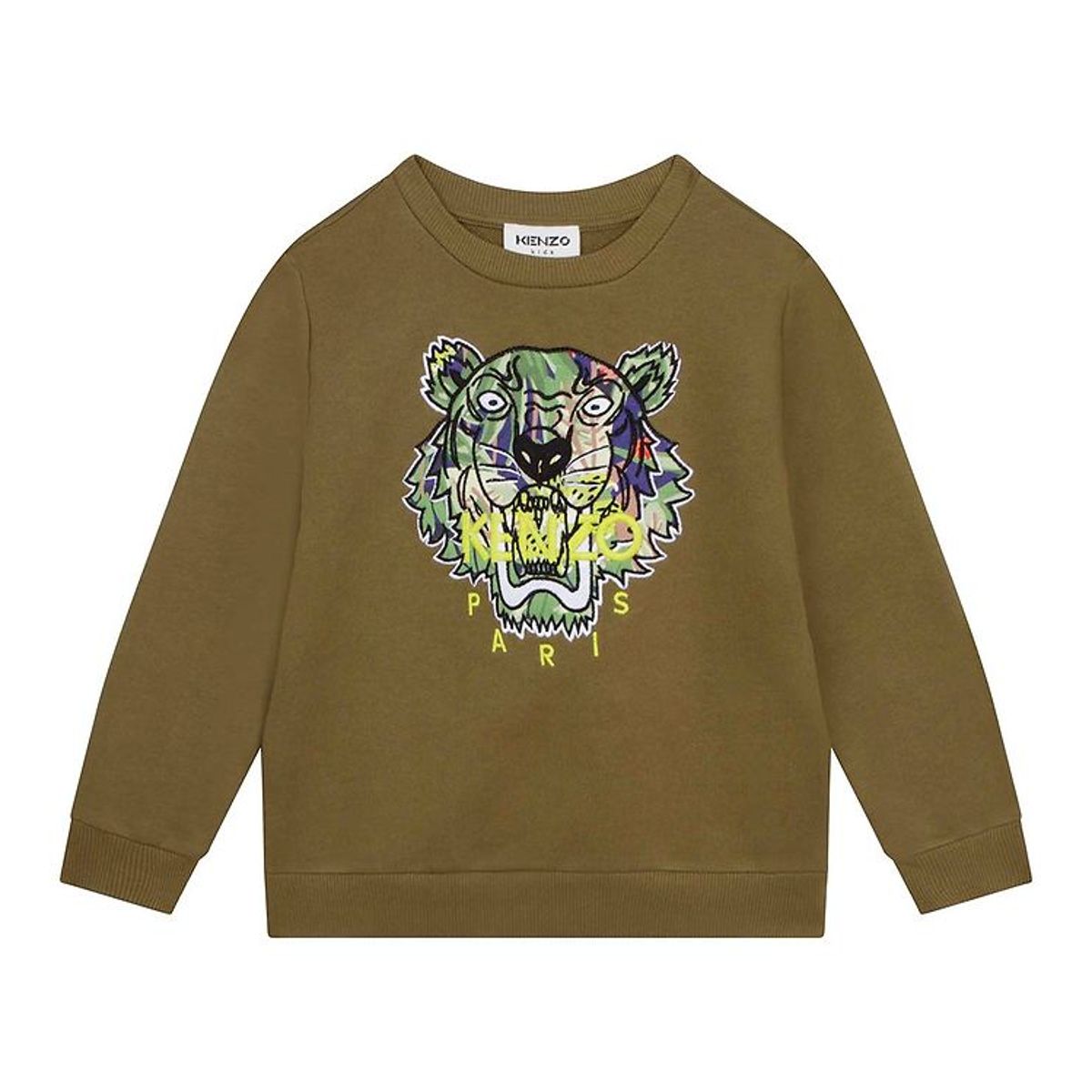 Kenzo Sweatshirt - Armygrøn m. Tiger