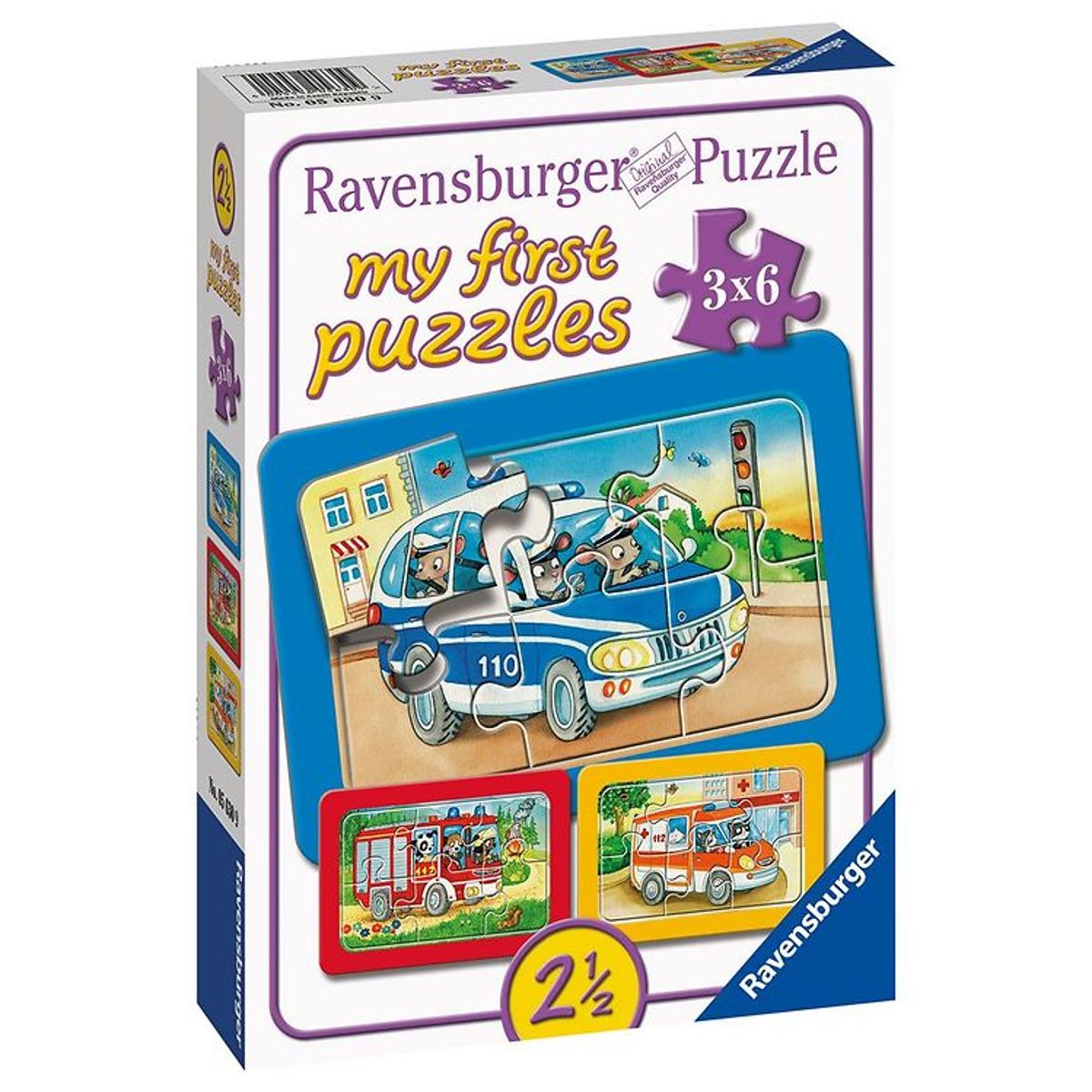 Ravensburger Puslespil - My First - 3 Forskellige - Animals In A