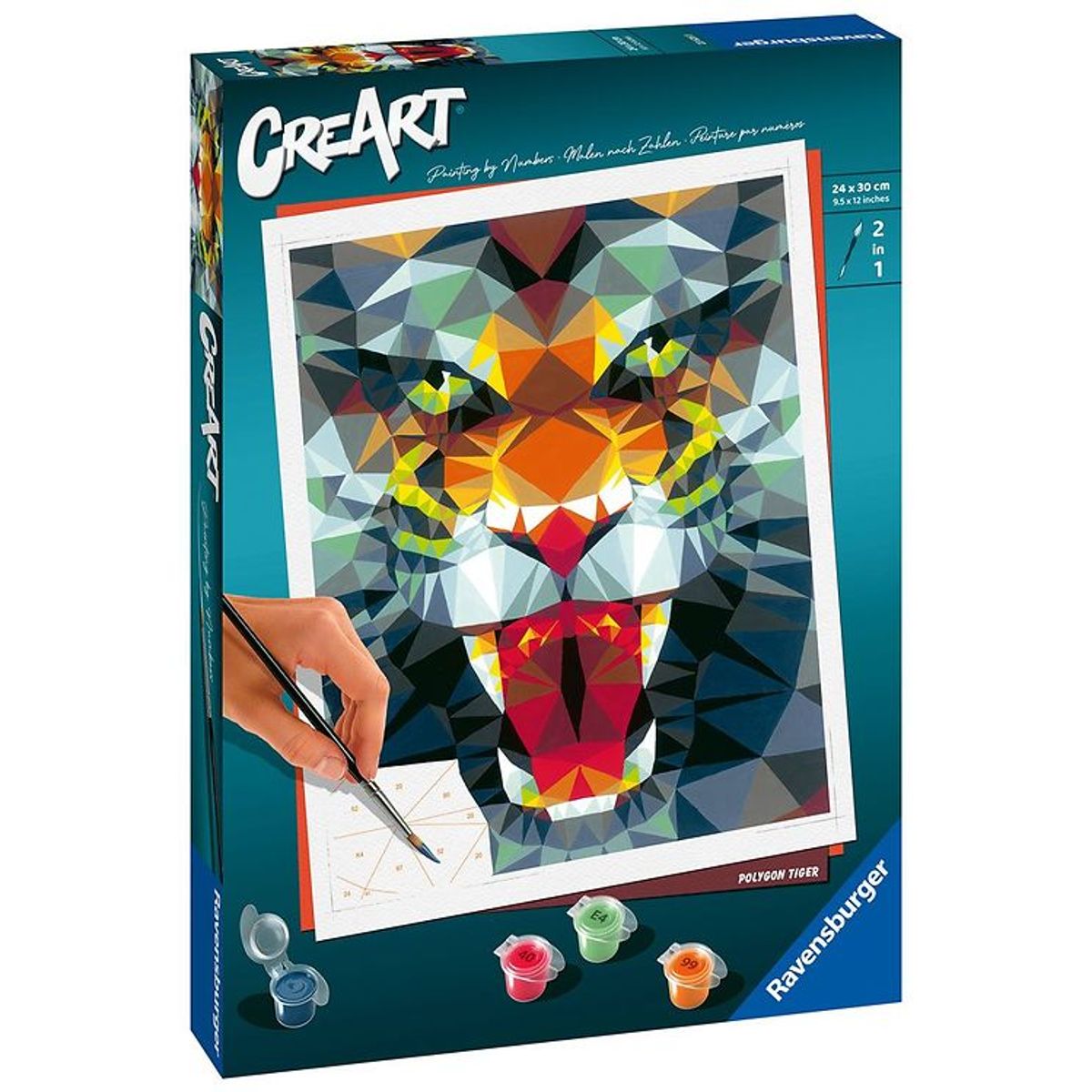 Ravensburger CreArt - Malesæt - Polygon Tiger