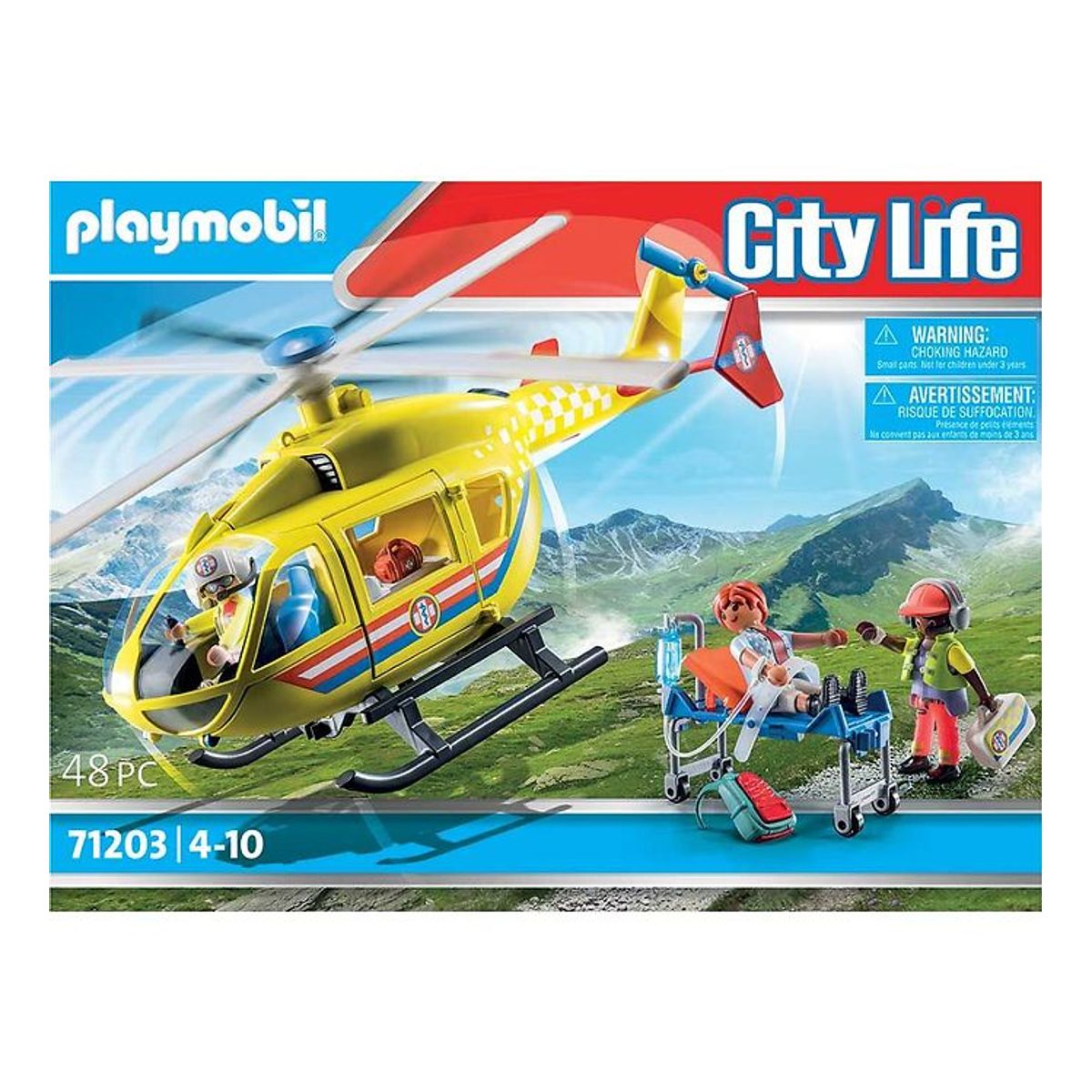 Playmobil City Life - Rednings Helikopter - 71203 - 48 Dele