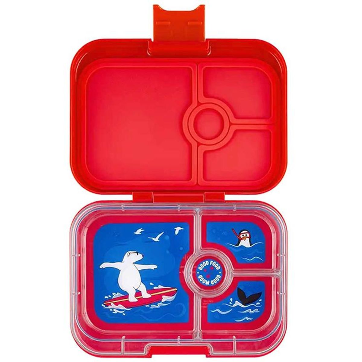 Yumbox Madkasse m. 4 Rum - Bento Panino - Roar Red