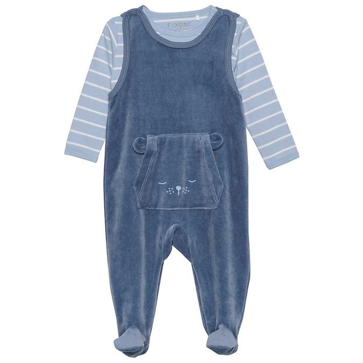 Fixoni Sparkedragt m. Body l/æ - Velour - Blue Fushion