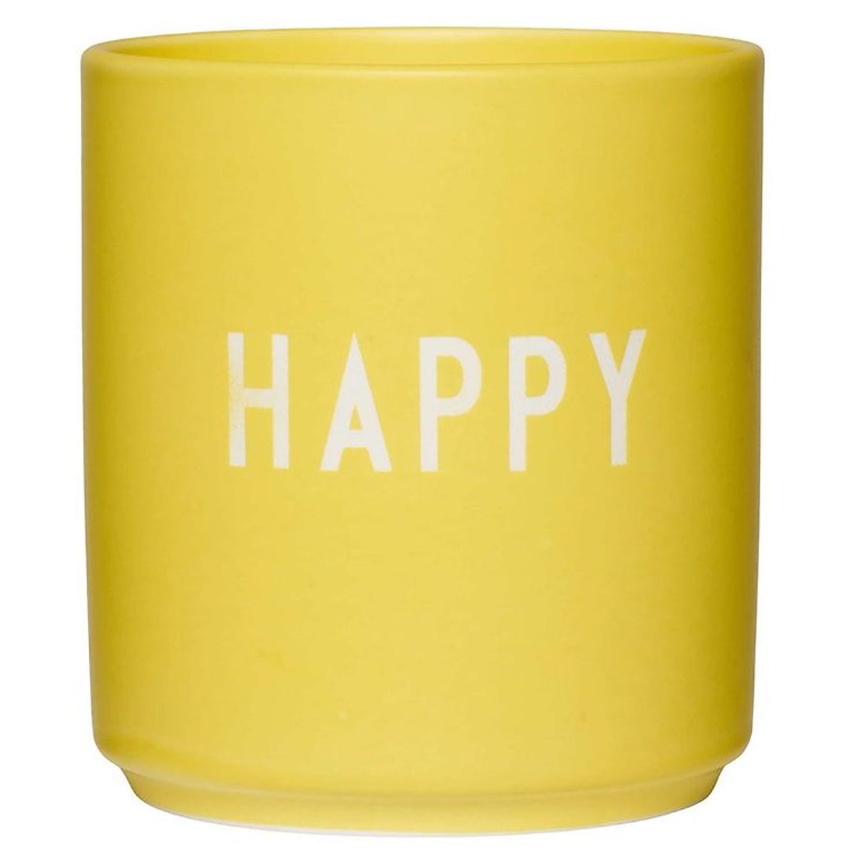 Design Letters Kop - Favorite Cup - Happy - Yellow