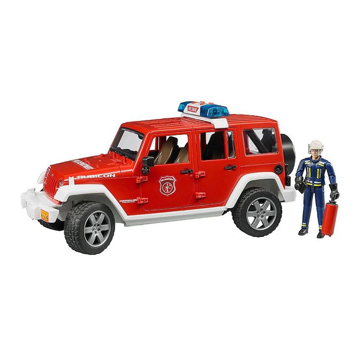 Bruder Bil - Jeep Wrangler Udrykningskøretøj m. Lys/Lyd - 02528