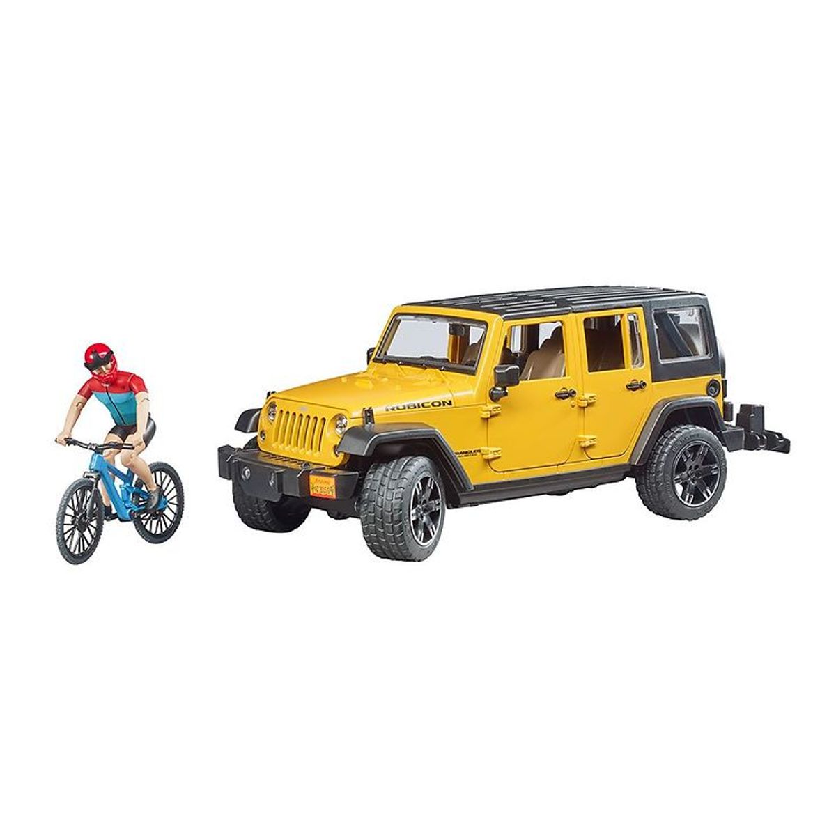 Bruder Bil - Jeep Wrangler Rubicon m. Cykelrytter - 02543