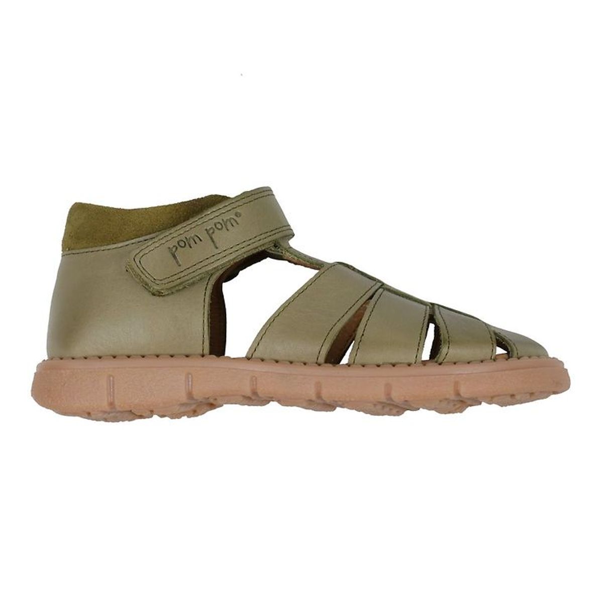 Pom Pom Sandaler - Sporty Velcro - Dusty Olive