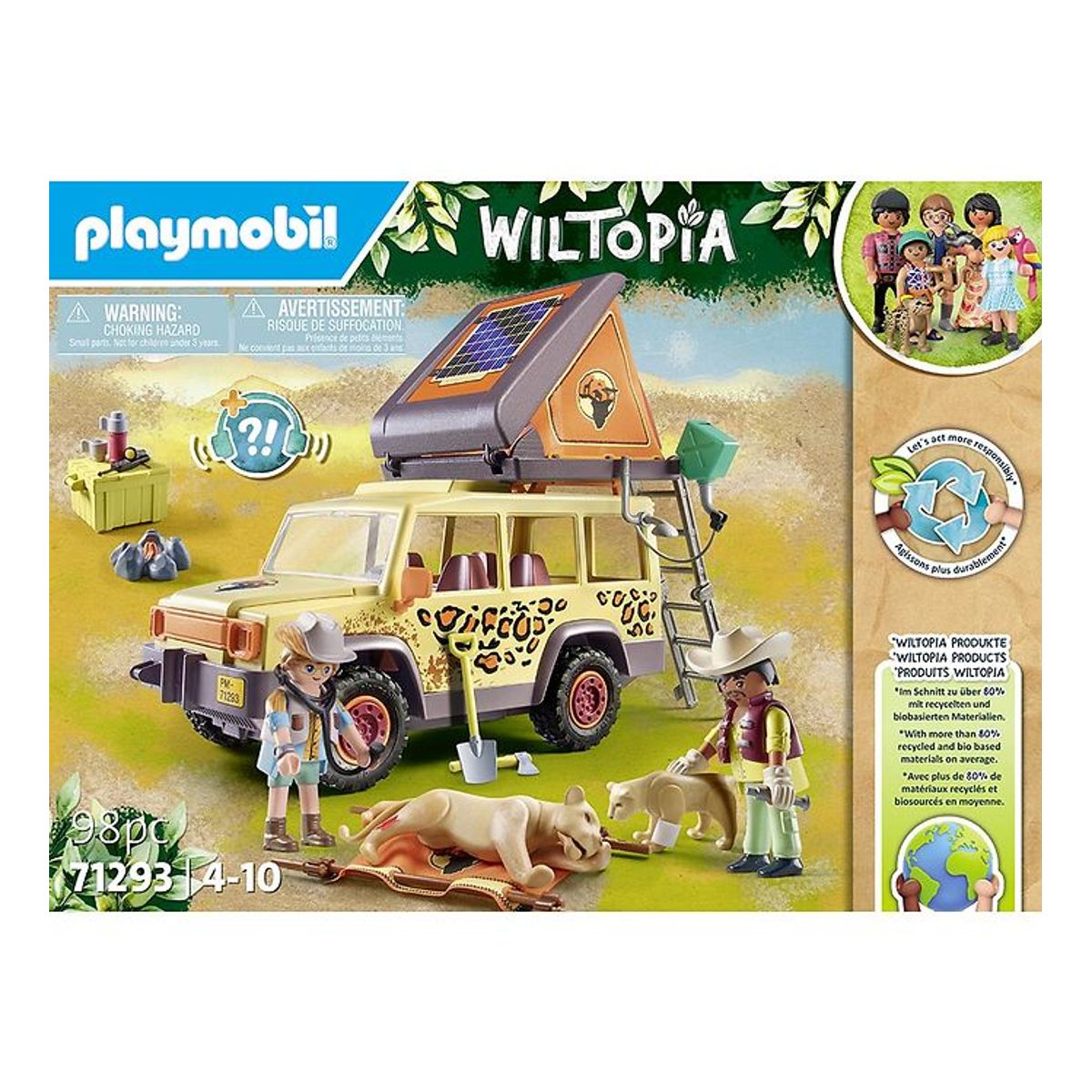 Playmobil Wiltopia - Med ATW Inde Hos Løverne - 71293 - 98 Dele