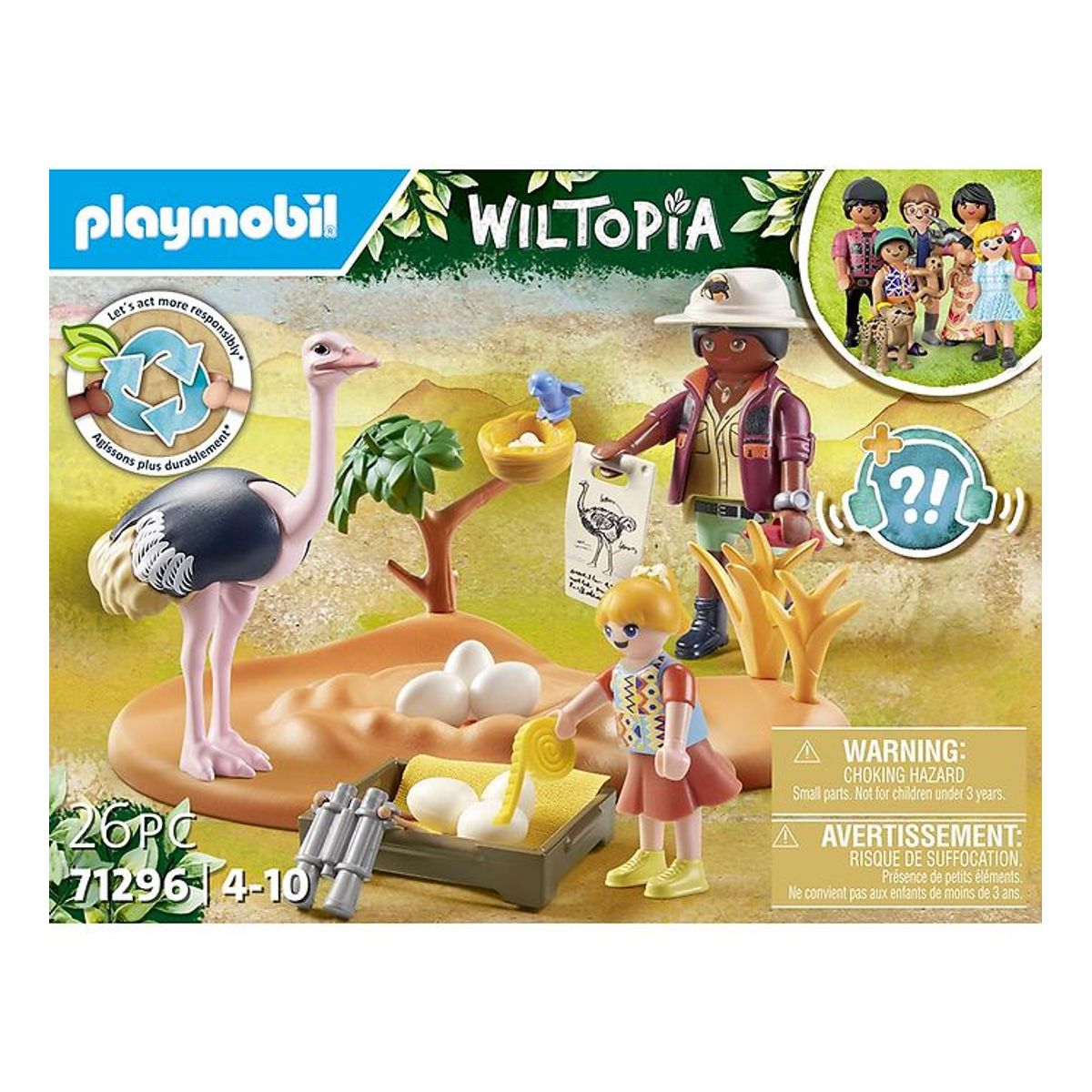 Playmobil Wiltopia - Gæst Hos Strudsefar - 26 Dele - 71296