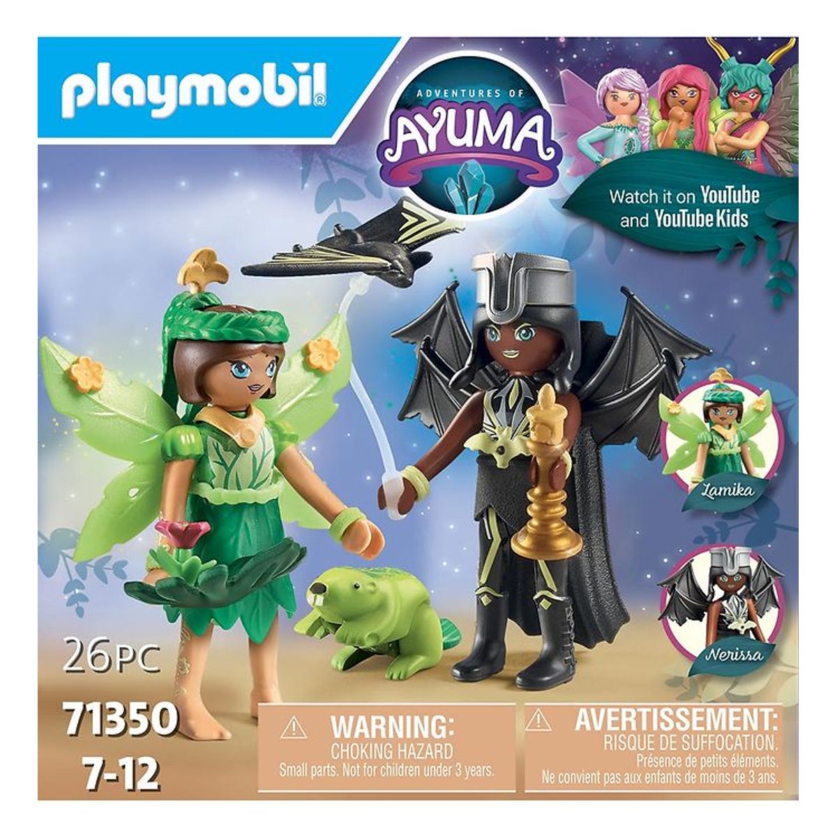 Playmobil Ayuma - Forest Fairy & Bat Fairy m. Totemdyr - 71350 -