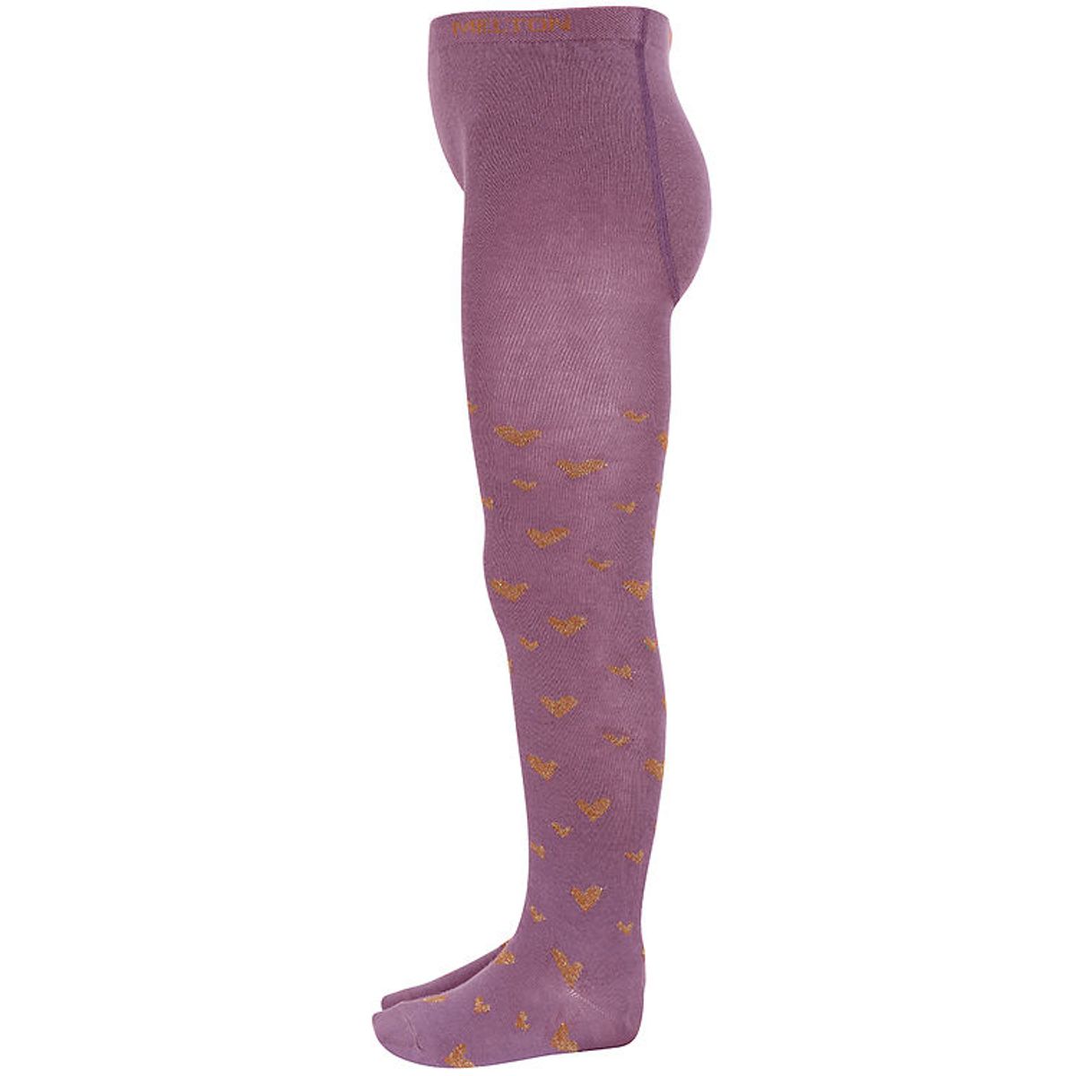 Melton Strømpebukser - Hearts Tights - Grape Shake