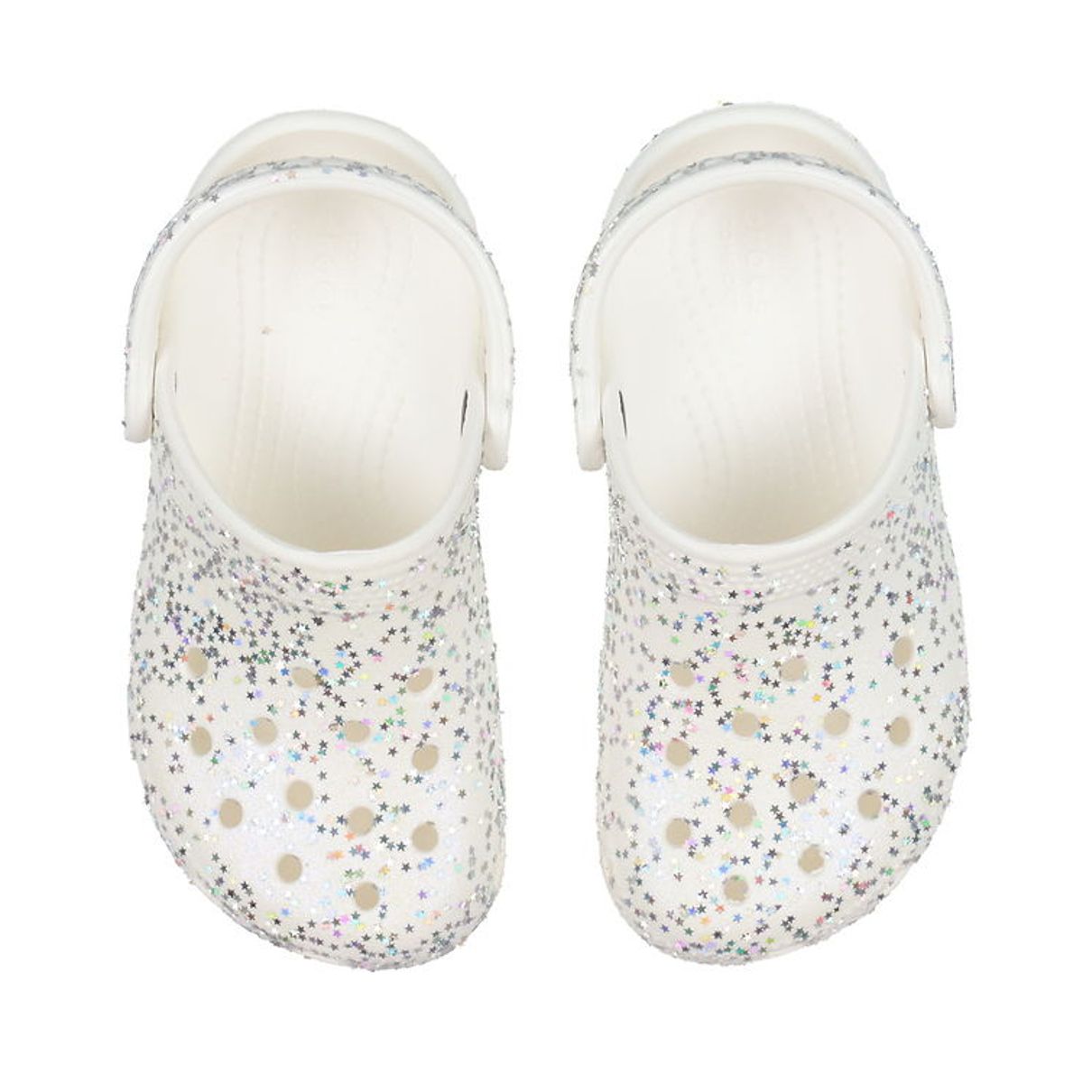 Crocs Sandaler - Classic Starry Glitter Clog K - Hvid