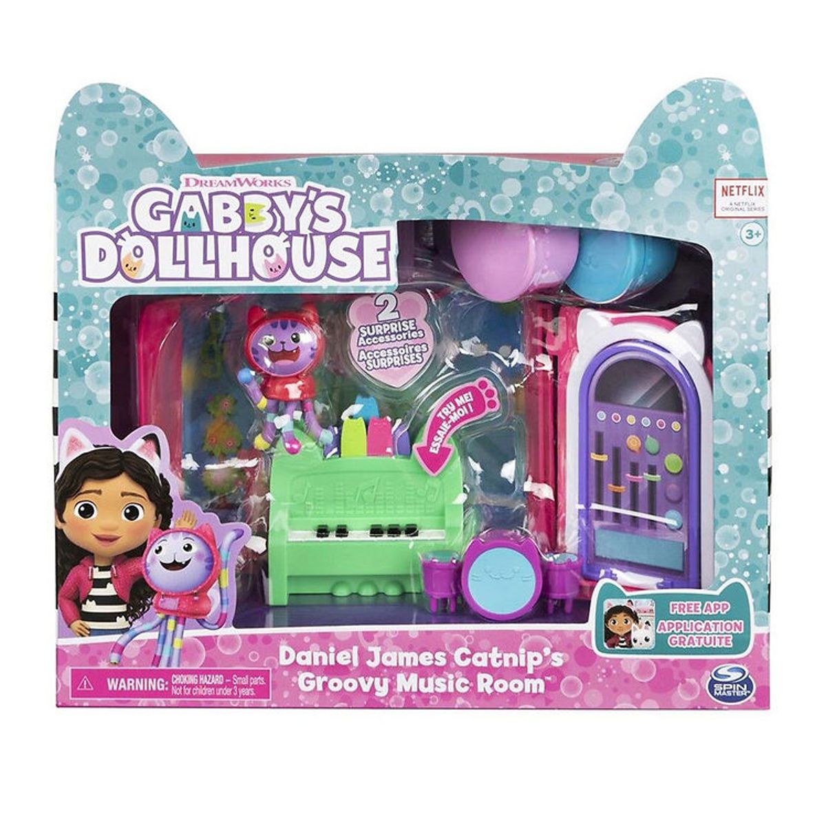 Gabby's Dollhouse Sæt - 8 Dele - Daniel James Catnip Groovy Musi