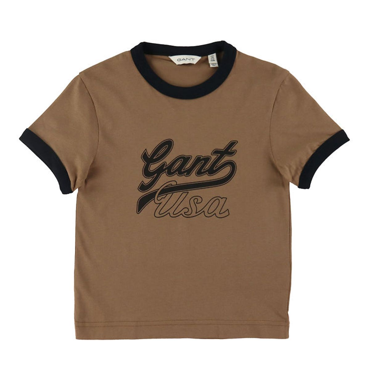 GANT T-shirt - Cropped - Cocoa Brown