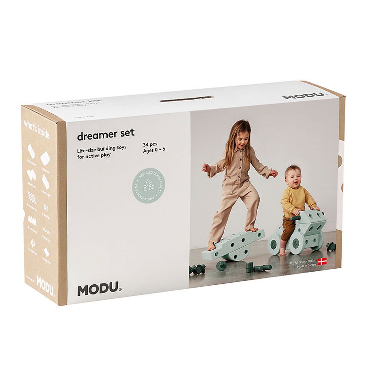 MODU Dreamer Sæt - 34 Dele - Ocean Mint/Forest Green