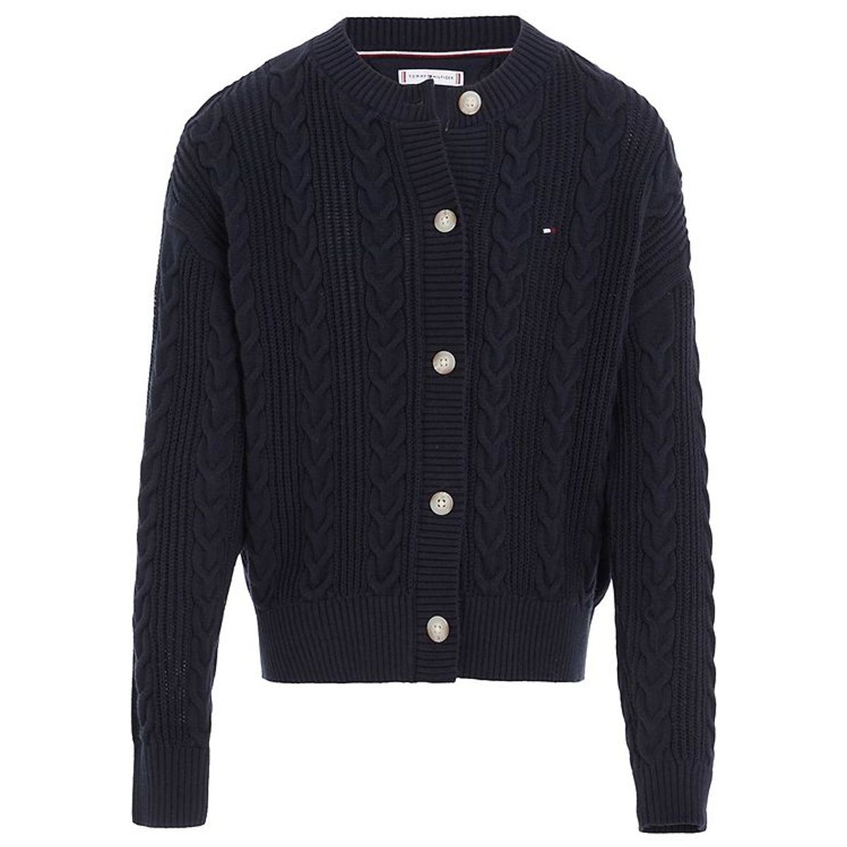 Tommy Hilfiger Cardigan - Cable Strik - Desert Sky