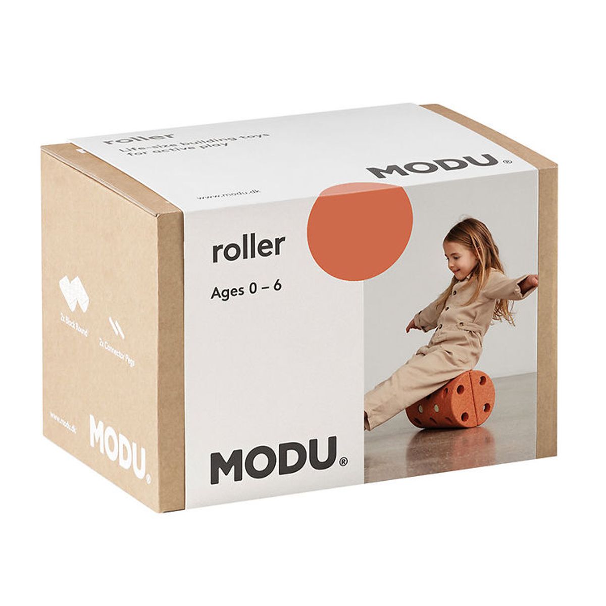 MODU Balancerulle - 4 Dele - Burnt Orange/Dusty Green