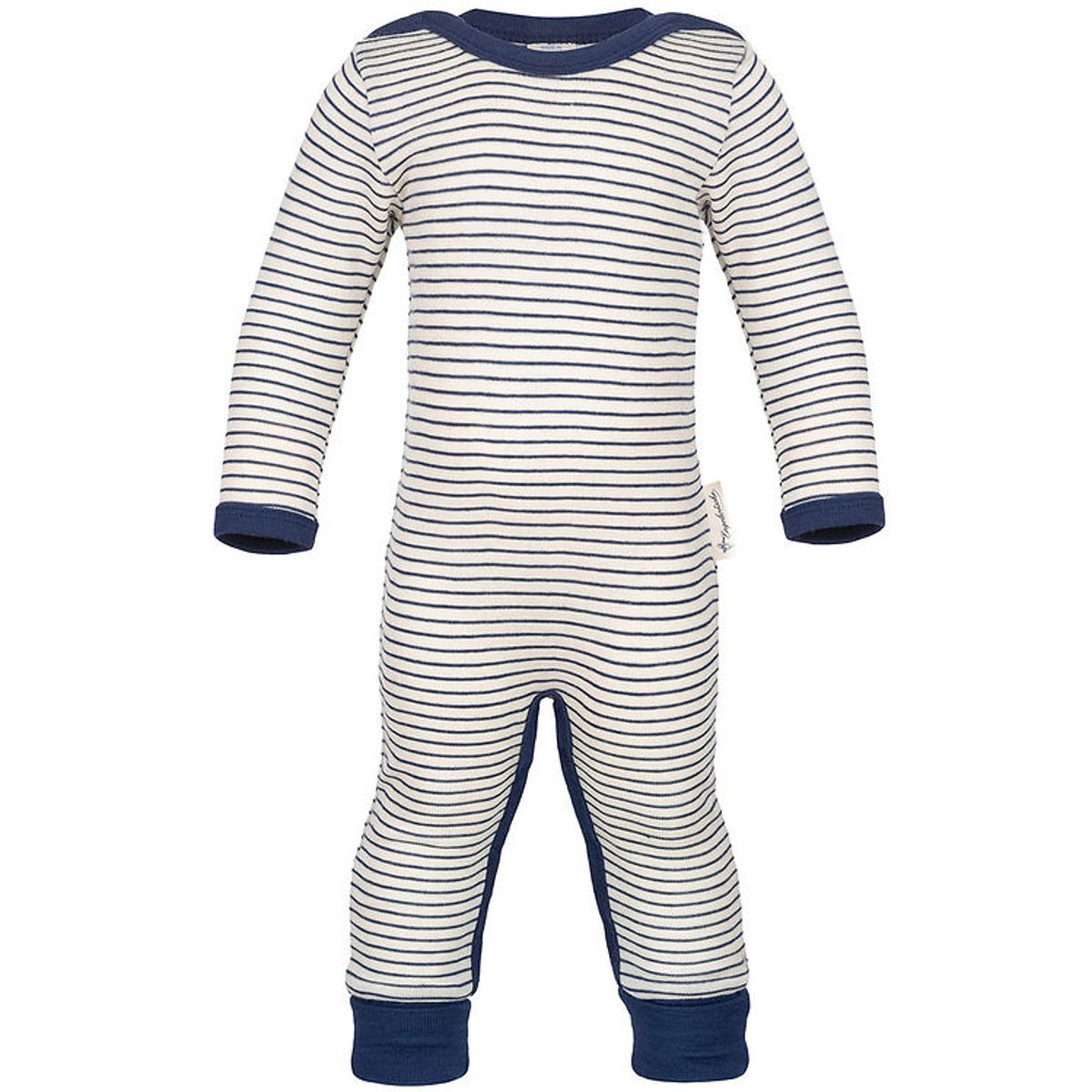 Engel Heldragt - Uld/Silke - Natural/Navy Blue