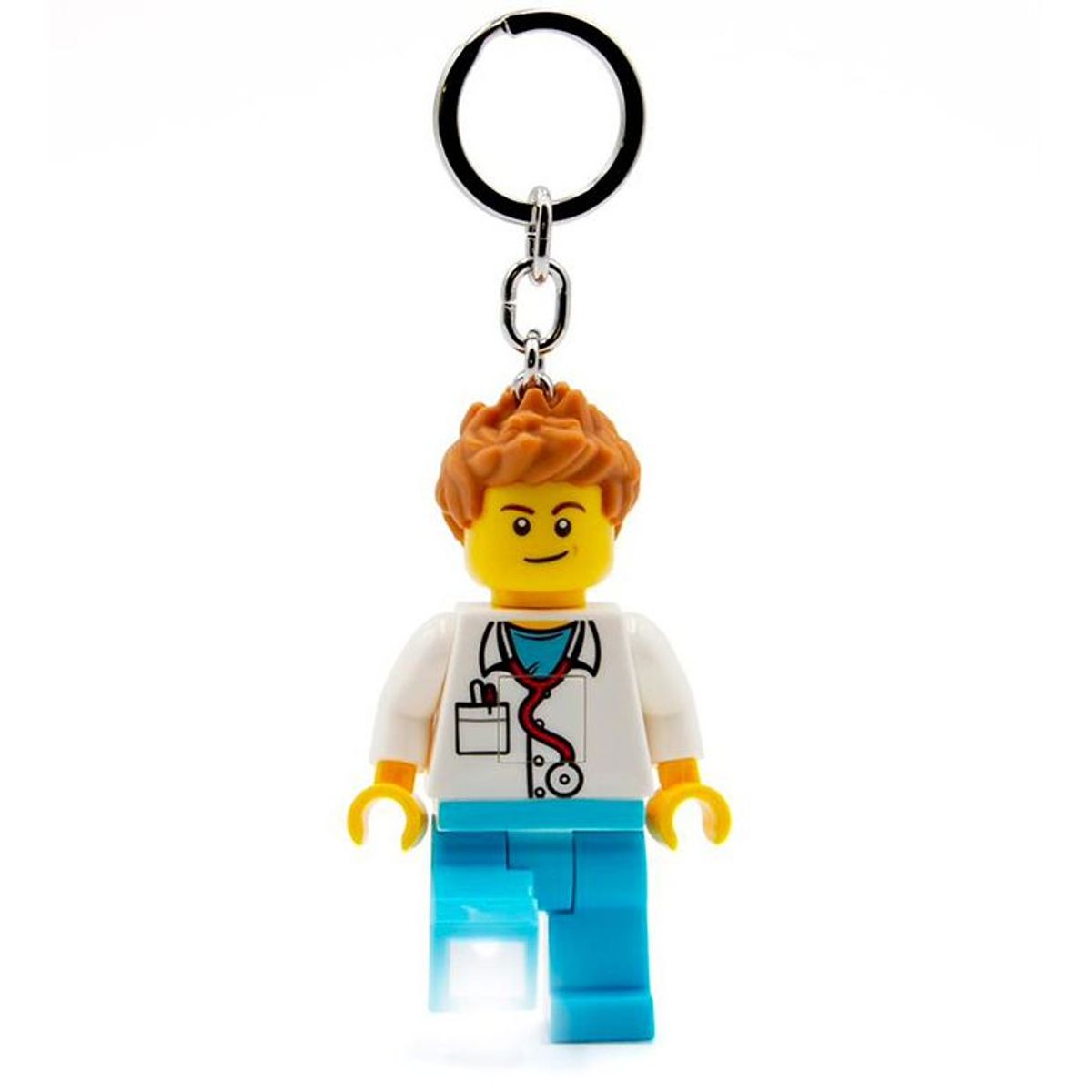 LEGO ® Nøglering m. Lommelygte - LEGO ® Male Doctor