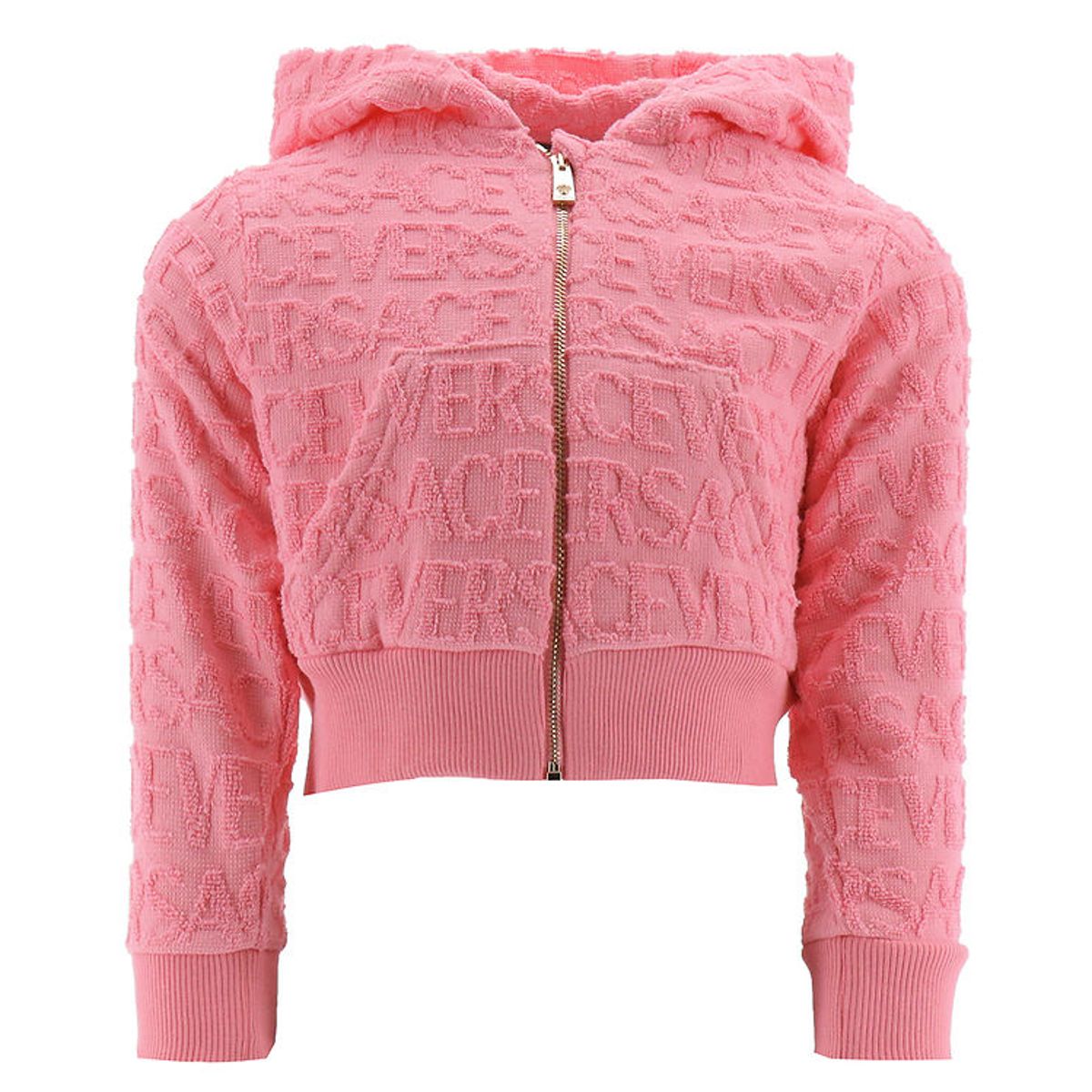 Versace Cardigan - Cropped - Frotté - Flamingo