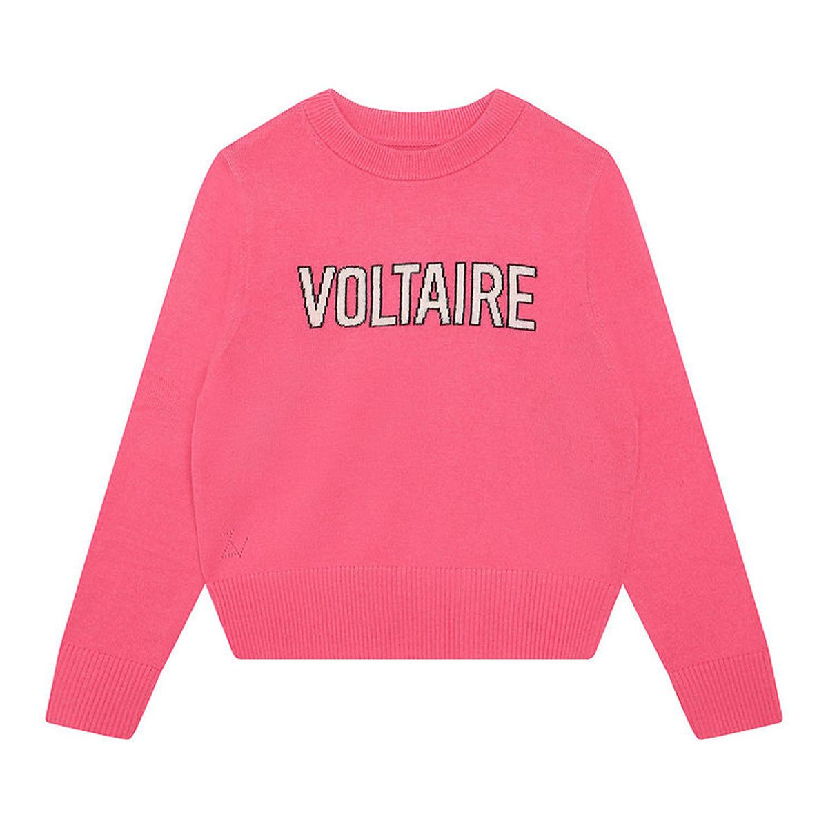 Zadig & Voltaire Bluse - Uld - Raspberry m. Tekst