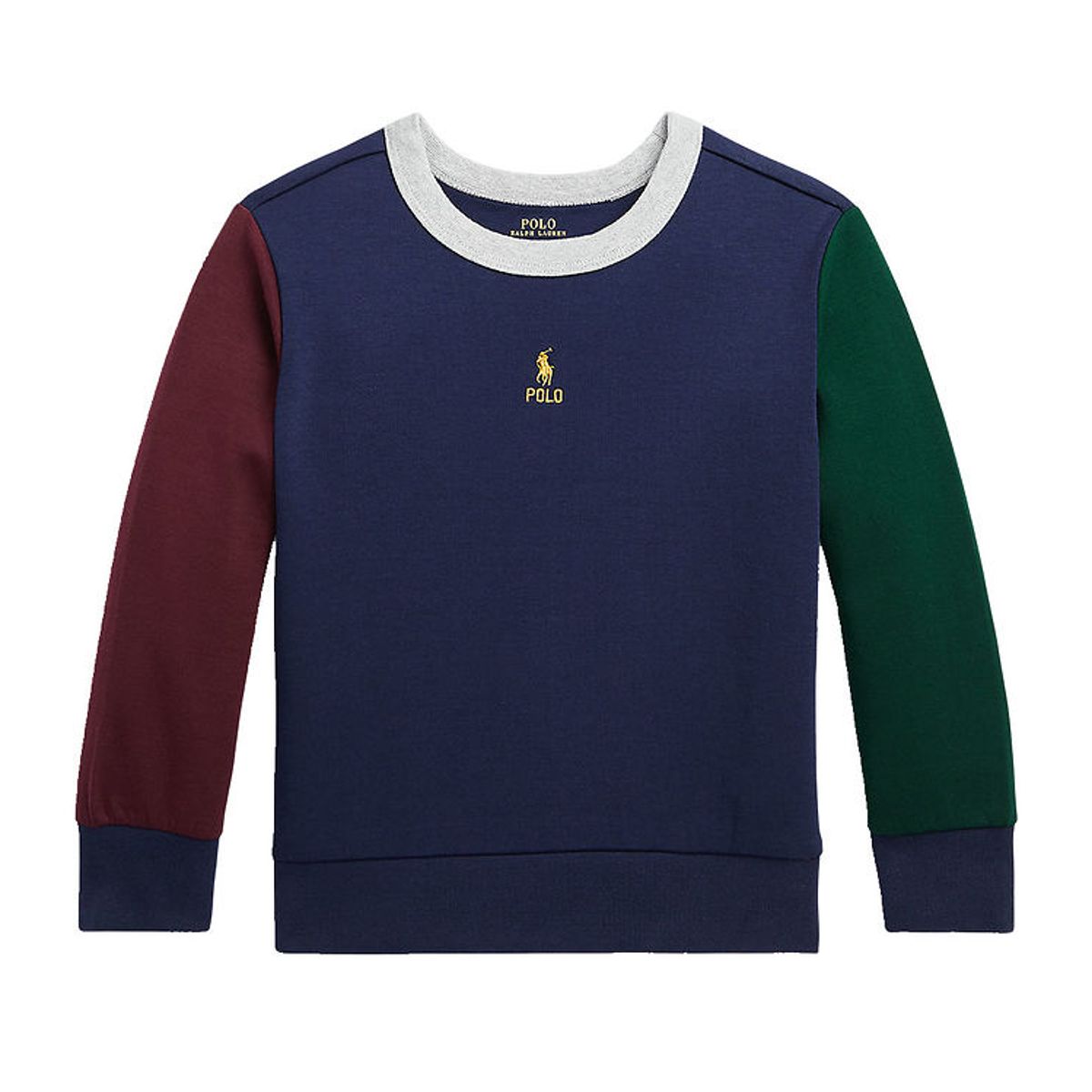 Polo Ralph Lauren Bluse - Navy m. Bordeaux/Mørkegrøn