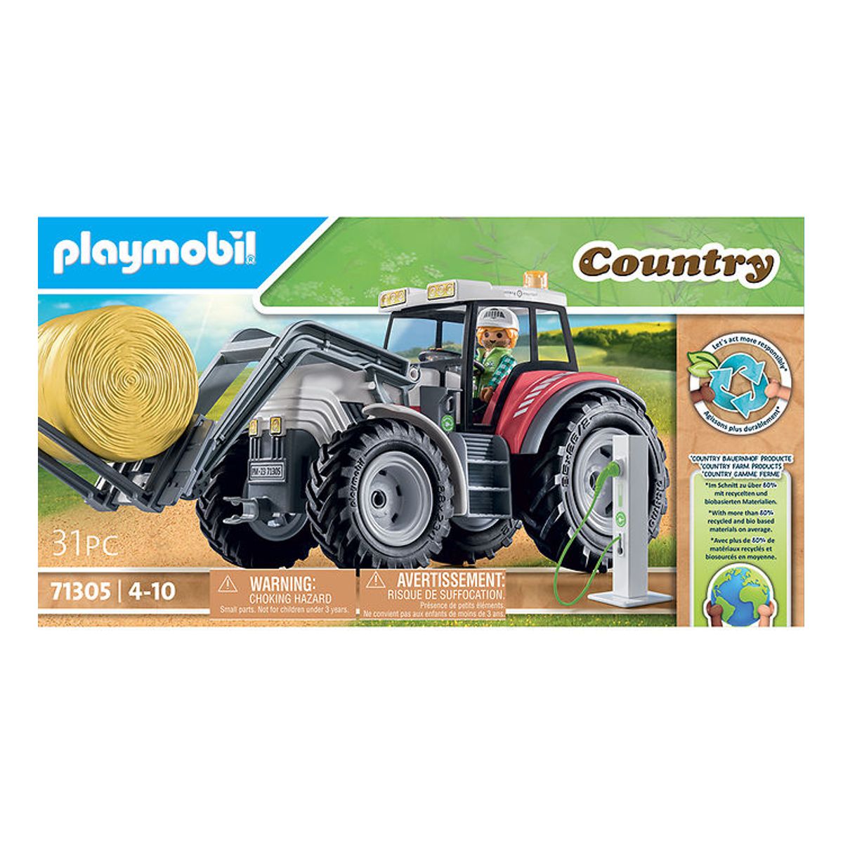 Playmobil Country - Stor Traktor - 71305 - 31 dele