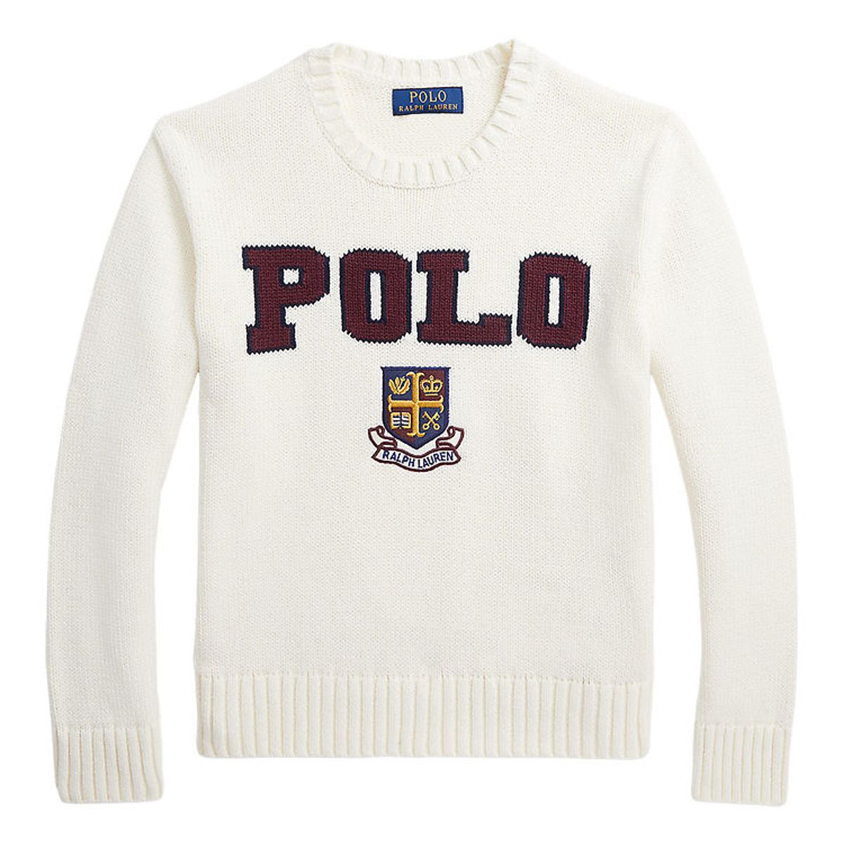 Polo Ralph Lauren Bluse - Strik - Creme m. Polo