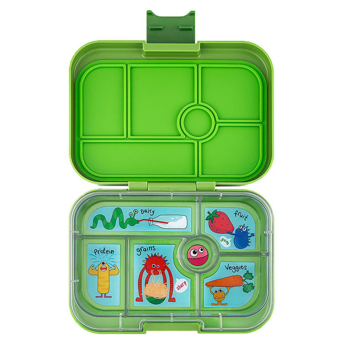 Yumbox Madkasse m. 6 Rum - Bento Original - Matcha Green - Monst