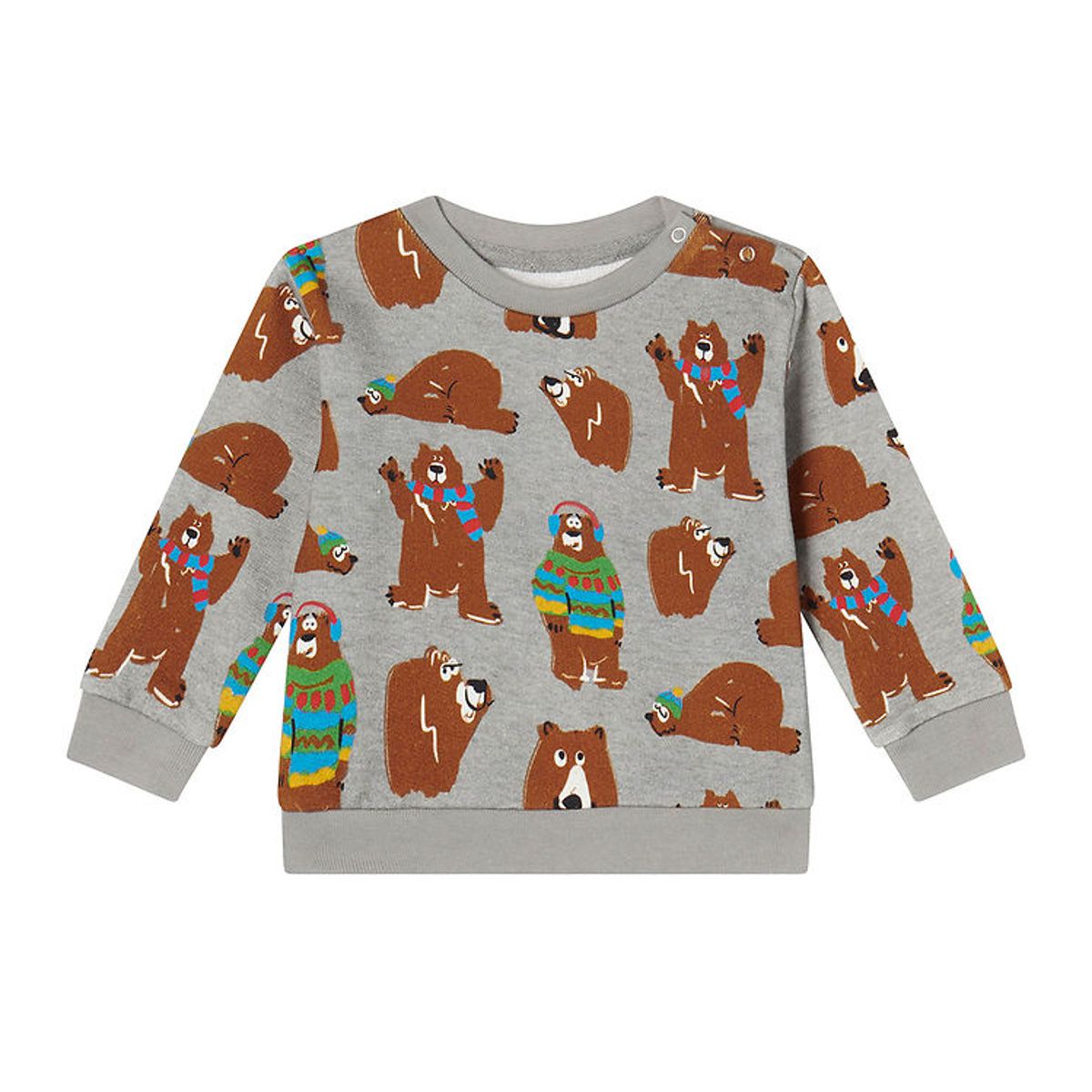 Stella McCartney Kids Sweatshirt - Gråmeleret m. Bjørne