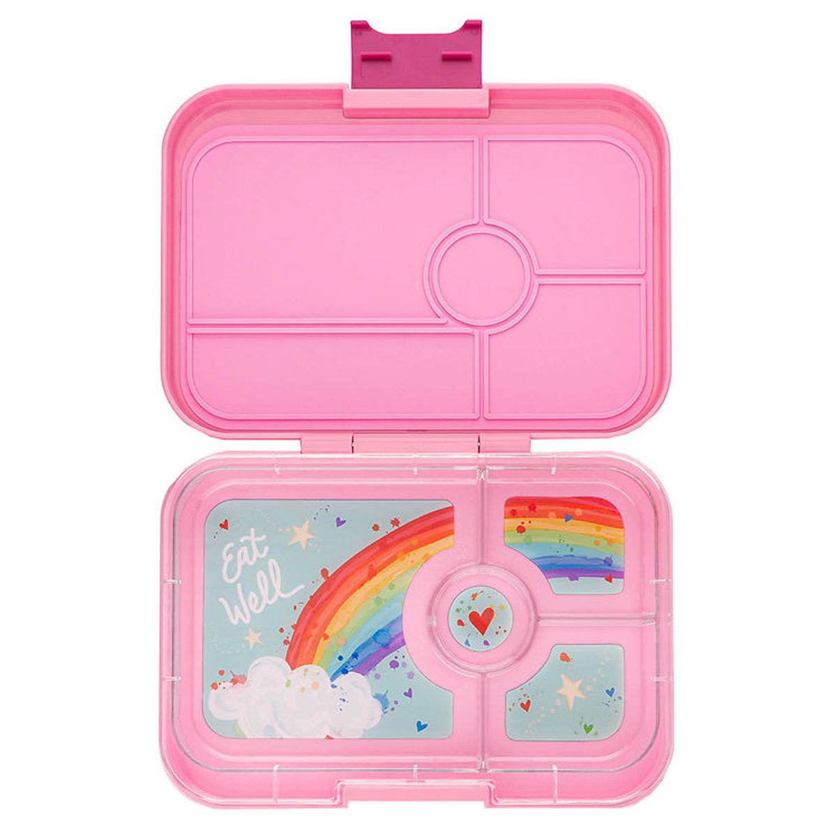 Yumbox Madkasse m. 4 Rum - Bento Tapas - Capri Pink/Rainbow