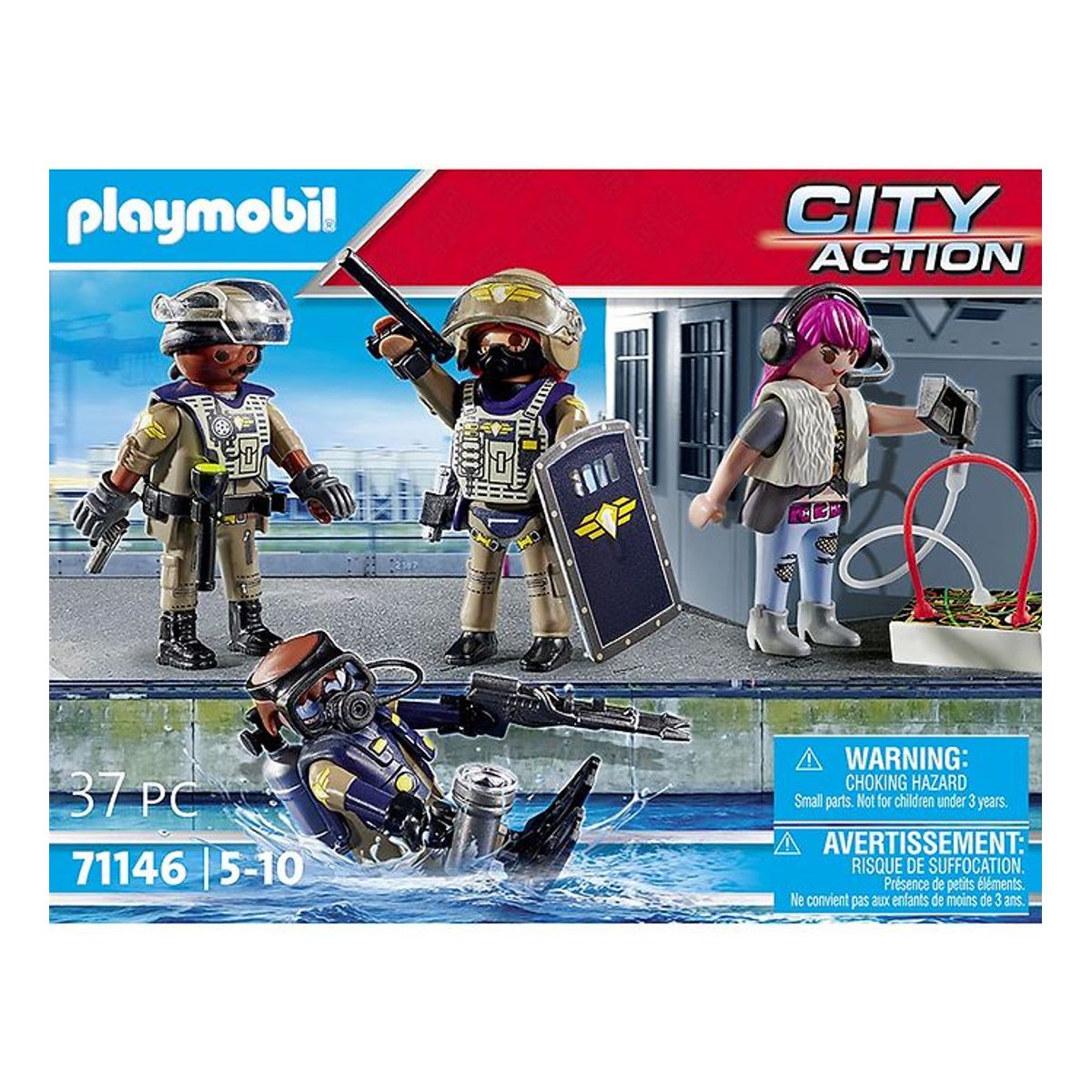 Playmobil City Action - SWAT-Figursæt - 71146 - 37 Dele