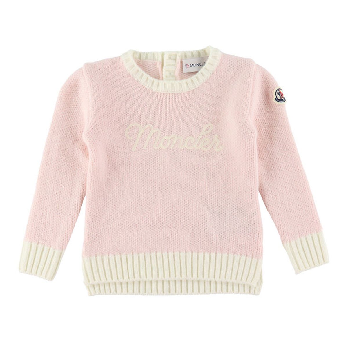 Moncler Bluse - Uld - Rosa m. Hvid