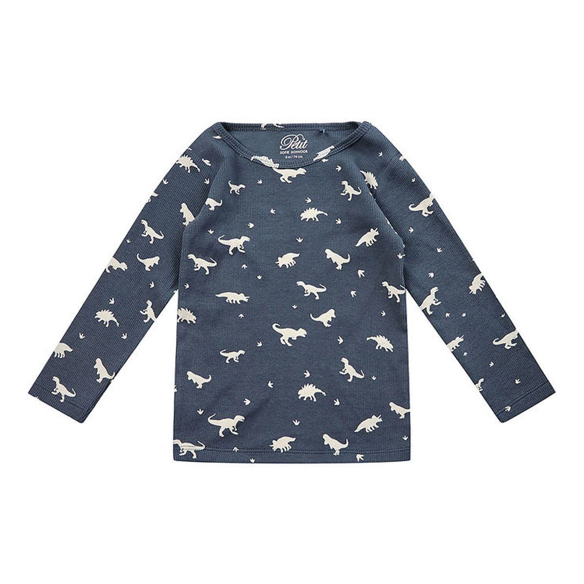 Petit by Sofie Schnoor Bluse - Rib - Navy m. Dinoer