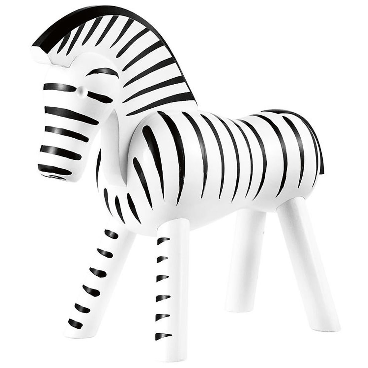 Kay Bojesen Træfigur - Zebra - 14 cm - Sort/Hvid