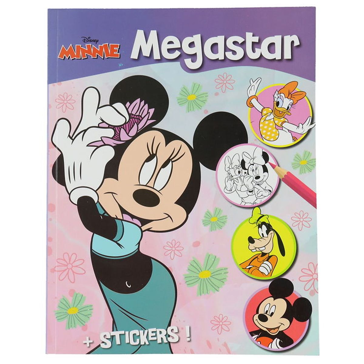 Megastar Malebog m. Klistermærker - 128 Sider - Minnie