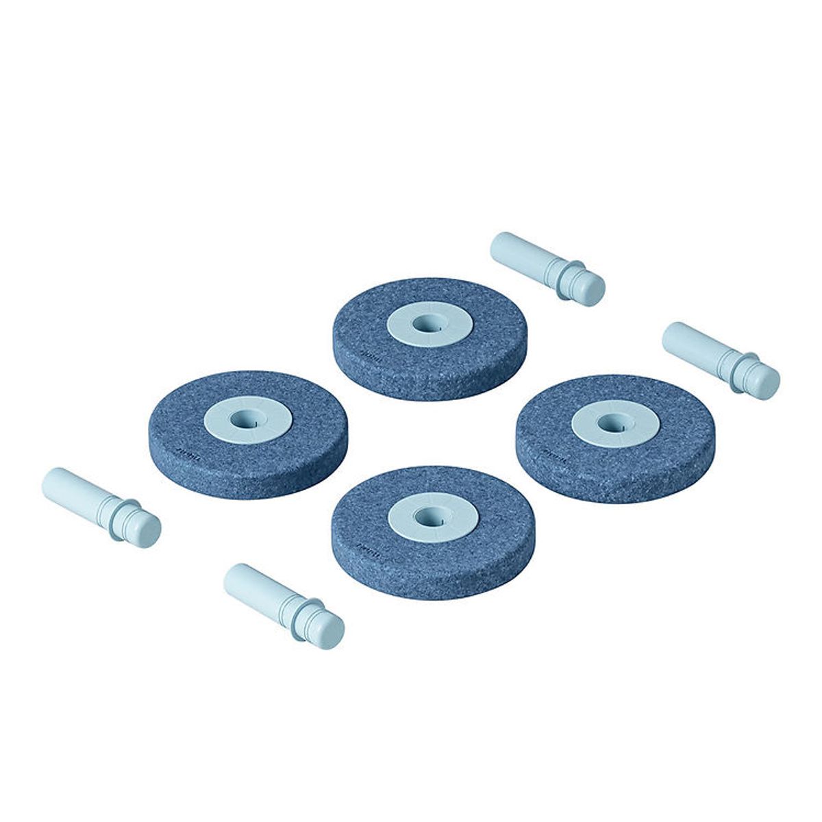 MODU 4x Foam Wheels - 4-pak - Deep Blue/Sky Blue