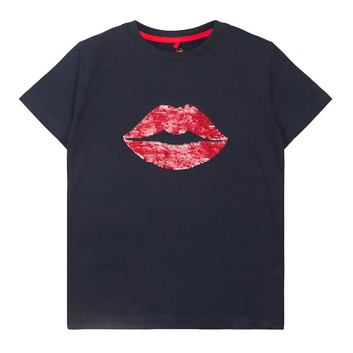 The New T-Shirt - TnLips - Navy Blazer m. Pailletter