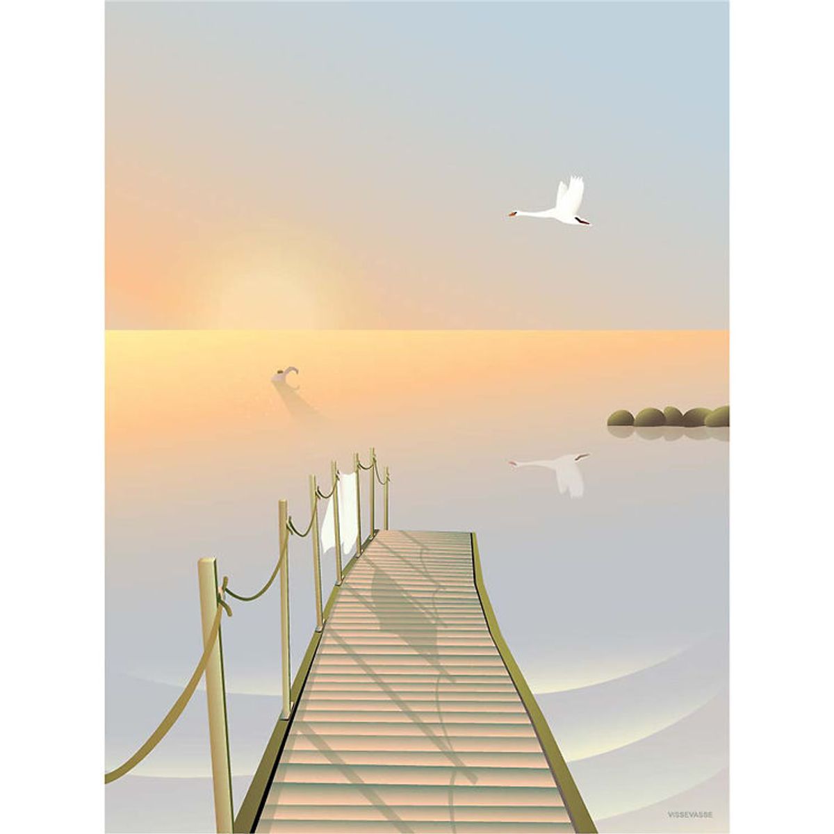 Vissevasse Plakat - 30x40 cm - Bathing Bridge